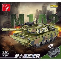 TYGOLL T4034 4034 XE TĂNG ĐIỀU KHIỂN TỪ XA M1A2 bộ đồ chơi xếp lắp ráp ghép mô hình Military Army Quân Sự Bộ Đội 676 khối