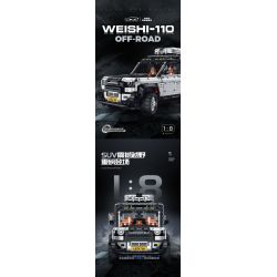 GULY 10620 LAND ROVER DEFENDER 110 XE ĐỊA HÌNH 1:8 tỷ lệ 1:8 bộ đồ chơi xếp lắp ráp ghép mô hình Technic WEISHI-110 OFF-ROAD Kỹ Thuật Công Nghệ Cao Mô Hình Phương Tiện 5268 khối