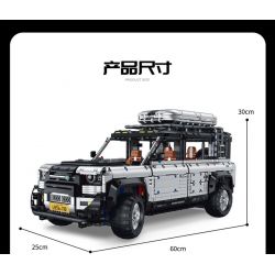 GULY 10620 LAND ROVER DEFENDER 110 XE ĐỊA HÌNH 1:8 tỷ lệ 1:8 bộ đồ chơi xếp lắp ráp ghép mô hình Technic WEISHI-110 OFF-ROAD Kỹ Thuật Công Nghệ Cao Mô Hình Phương Tiện 5268 khối