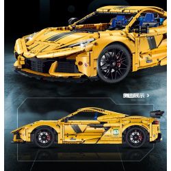 GULY 10622 TÀU HỘ TỐNG 1:8 tỷ lệ 1:8 bộ đồ chơi xếp lắp ráp ghép mô hình Technic KERVTTE SPORTCAR Kỹ Thuật Công Nghệ Cao Mô Hình Phương Tiện 3788 khối