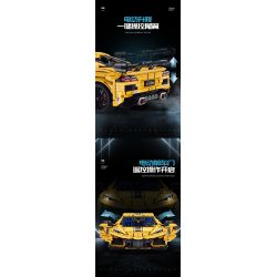 GULY 10622 TÀU HỘ TỐNG 1:8 tỷ lệ 1:8 bộ đồ chơi xếp lắp ráp ghép mô hình Technic KERVTTE SPORTCAR Kỹ Thuật Công Nghệ Cao Mô Hình Phương Tiện 3788 khối