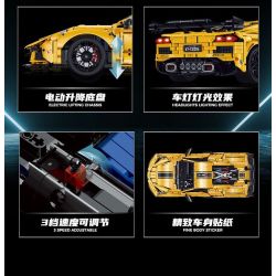 GULY 10622 TÀU HỘ TỐNG 1:8 tỷ lệ 1:8 bộ đồ chơi xếp lắp ráp ghép mô hình Technic KERVTTE SPORTCAR Kỹ Thuật Công Nghệ Cao Mô Hình Phương Tiện 3788 khối