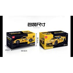 GULY 10622 TÀU HỘ TỐNG 1:8 tỷ lệ 1:8 bộ đồ chơi xếp lắp ráp ghép mô hình Technic KERVTTE SPORTCAR Kỹ Thuật Công Nghệ Cao Mô Hình Phương Tiện 3788 khối