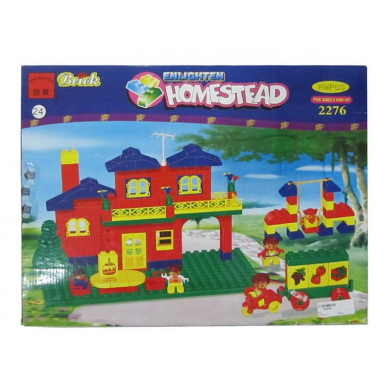QMAN ENLIGHTEN KEEPPLEY 2276 NHÀ Ở bộ đồ chơi xếp lắp ráp ghép mô hình Duplo HOMESTEAD Khối Lớn