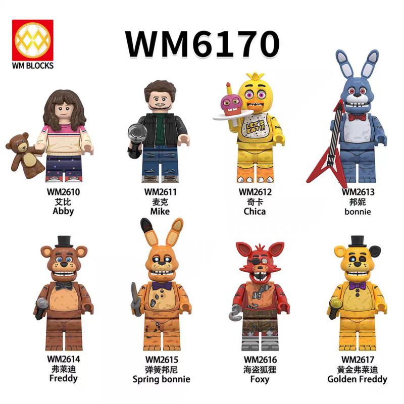 WM 6170 2610 2611 2612 2613 2614 2615 2616 2617 MIDNIGHT BEAR HAREM 8 NHÂN VẬT NHỎ bộ đồ chơi xếp lắp ráp ghép mô hình Movie & Game Phim Và Trò Chơi