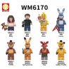 WM 6170 2610 2611 2612 2613 2614 2615 2616 2617 MIDNIGHT BEAR HAREM 8 NHÂN VẬT NHỎ bộ đồ chơi xếp lắp ráp ghép mô hình Movie & Game Phim Và Trò Chơi