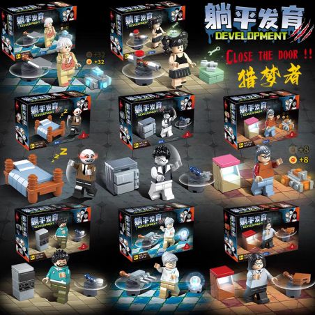 UNKNOWN 744 NẰM PHẲNG ĐỂ PHÁT TRIỂN 8 TRONG 1 bộ đồ chơi xếp lắp ráp ghép mô hình Movie & Game HAUNTED DORM Phim Và Trò Chơi