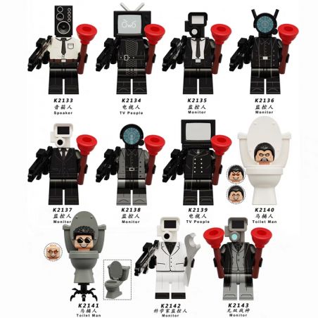 KDL K2143 2143 818 K2133 2133 K2134 2134 K2135 2135 K2136 2136 K2137 2137 K2138 2138 K2139 2139 K2140 2140 K2141 2141 K2142 2142 TOILET MAN 11 LOẠI NHÂN VẬT NHỎ bộ đồ chơi xếp lắp ráp ghép mô hình Movie & Game SKIBIDI TOILET Phim Và Trò Chơi