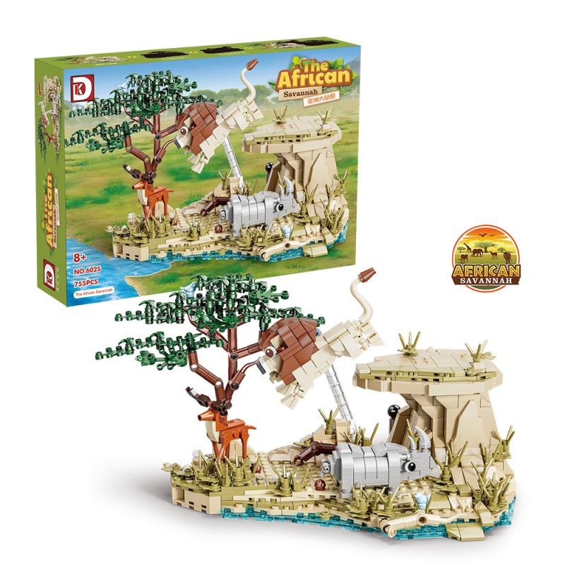 DK 6025 XAVAN bộ đồ chơi xếp lắp ráp ghép mô hình TROPICAL SAVANNA FOREST 755 khối