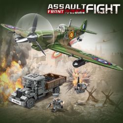 AMERICAN LEAGUE 98302 XE TẢI OPEL CỦA ĐỨC TIÊM KÍCH SPITFIRE ANH bộ đồ chơi xếp lắp ráp ghép mô hình Military Army Quân Sự Bộ Đội