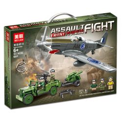 AMERICAN LEAGUE 98306 TIẾN RA TIỀN TUYẾN XE JEEP CỦA QUÂN ĐỘI MỸ MÁY BAY CHIẾN ĐẤU P51 MUSTANG bộ đồ chơi xếp lắp ráp ghép mô hình Military Army Quân Sự Bộ Đội