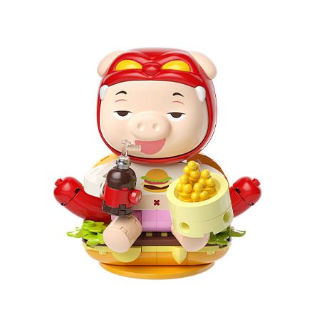 JAKI JK6851 6851 NGƯỜI LỢN NGÔI NHÀ HẠNH PHÚC BÉO bộ đồ chơi xếp lắp ráp ghép mô hình Movie & Game GGBOND HAPPY HONEBODY Phim Và Trò Chơi