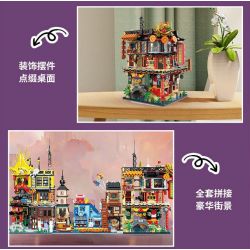 ZHEGAO 00426 THỊ TRẤN TRUNG QUỐC bộ đồ chơi xếp lắp ráp ghép mô hình Creator CHINATOWN Sáng Tạo 4653 khối