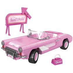 WE GAME COMING 66035 BARBIE MUI TRẦN bộ đồ chơi xếp lắp ráp ghép mô hình Movie & Game PINK CAR Phim Và Trò Chơi 898 khối