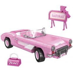 WE GAME COMING 66035 BARBIE MUI TRẦN bộ đồ chơi xếp lắp ráp ghép mô hình Movie & Game PINK CAR Phim Và Trò Chơi 898 khối