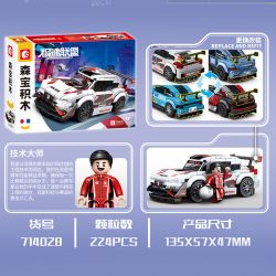 SEMBO 714028 LIÊN MINH JISU ĐỘI ĐUA SODA bộ đồ chơi xếp lắp ráp ghép mô hình Racers Đua Tốc Độ 224 khối