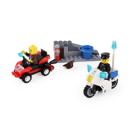 WANGE LIGAO DR.LUCK 26015 CẢNH SAT ĐUỔI THEO bộ đồ chơi xếp lắp ráp ghép mô hình City Thành Phố 88 khối