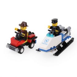 WANGE LIGAO DR.LUCK 26016 XE TRƯỢT TUYẾT CỦA CẢNH SÁT bộ đồ chơi xếp lắp ráp ghép mô hình City Thành Phố 99 khối