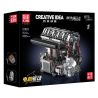 MouldKing 10087 Mould King 10087 DẪN ĐỘNG CƠ XĂNG 4 XI-LANH THẲNG HÀNG bộ đồ chơi xếp lắp ráp ghép mô hình Technic L4 Kỹ Thuật Công Nghệ Cao Mô Hình Phương Tiện 1787 khối