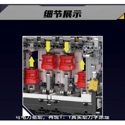 MouldKing 10087 Mould King 10087 DẪN ĐỘNG CƠ XĂNG 4 XI-LANH THẲNG HÀNG bộ đồ chơi xếp lắp ráp ghép mô hình Technic L4 Kỹ Thuật Công Nghệ Cao Mô Hình Phương Tiện 1787 khối
