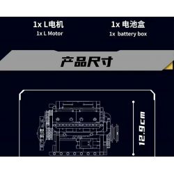 MouldKing 10087 Mould King 10087 DẪN ĐỘNG CƠ XĂNG 4 XI-LANH THẲNG HÀNG bộ đồ chơi xếp lắp ráp ghép mô hình Technic L4 Kỹ Thuật Công Nghệ Cao Mô Hình Phương Tiện 1787 khối