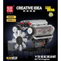 MouldKing 10088 Mould King 10088 DẪN ĐỘNG CƠ 8 XI-LANH KIỂU CHỮ V bộ đồ chơi xếp lắp ráp ghép mô hình Technic V8 ENGINE Kỹ Thuật Công Nghệ Cao Mô Hình Phương Tiện 535 khối
