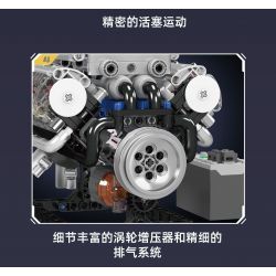 MouldKing 10088 Mould King 10088 DẪN ĐỘNG CƠ 8 XI-LANH KIỂU CHỮ V bộ đồ chơi xếp lắp ráp ghép mô hình Technic V8 ENGINE Kỹ Thuật Công Nghệ Cao Mô Hình Phương Tiện 535 khối