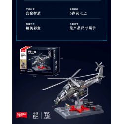 SLUBAN M38-B1233 B1233 1233 M38B1233 38-B1233 KHU VUI CHƠI MÔ HÌNH TRỰC THĂNG VŨ TRANG WZ-10S 1:35 tỷ lệ 1:35 bộ đồ chơi xếp lắp ráp ghép mô hình Military Army Quân Sự Bộ Đội