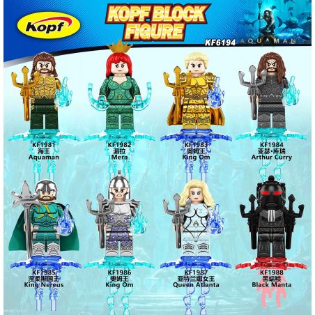 KOPF KF6194 6194 KF1981 1981 KF1982 1982 KF1983 1983 KF1984 1984 KF1985 1985 KF1986 1986 KF1987 1987 KF1988 1988 NHÂN VẬT NHỎ CỦA SAO HẢI VƯƠNG 8 LOẠI bộ đồ chơi xếp lắp ráp ghép mô hình Super Heroes AQUAMAN Siêu Nhân Anh Hùng