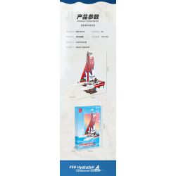 JIESTAR 58124 THUYỀN BUỒM CATAMARAN bộ đồ chơi xếp lắp ráp ghép mô hình Technic F50 HYDROFOIL CATAMARAN SAILBOAT Kỹ Thuật Công Nghệ Cao Mô Hình Phương Tiện 733 khối