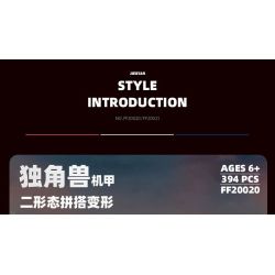 JIESTAR FF20021 20021 MECHA XUNG ĐỎ THỨ HAI bộ đồ chơi xếp lắp ráp ghép mô hình Technic TRANSFORMING MECHA Kỹ Thuật Công Nghệ Cao Mô Hình Phương Tiện 374 khối