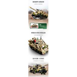 SEMBO 203159 TOP TOY 203159T MỘT QUỐC GIA HÙNG MẠNH XE TĂNG CHIẾN ĐẤU CHỦ LỰC ZTZ-96B tỷ lệ 1:32 bộ đồ chơi xếp lắp ráp ghép mô hình Military Army Quân Sự Bộ Đội 719 khối