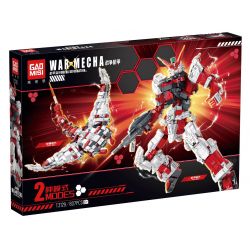 GAOMISI T3129 3129 WAR MECH DỊ GIÁO ĐỎ bộ đồ chơi xếp lắp ráp ghép mô hình WARMECHA 807 khối