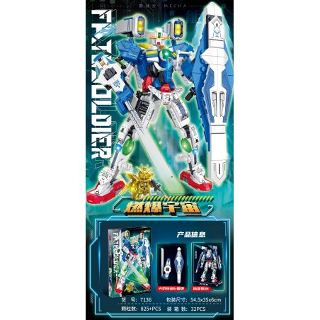 7136 CHIẾN BINH TÀI NĂNG bộ đồ chơi xếp lắp ráp ghép mô hình 825 khối