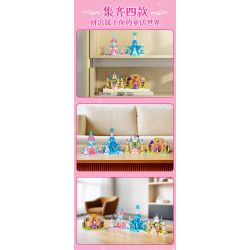 GUDI 9052A 9052B 9052C 9052D YE LUOLI MINI CASTLE 4 MÔ HÌNH bộ đồ chơi xếp lắp ráp ghép mô hình Girl Con Gái