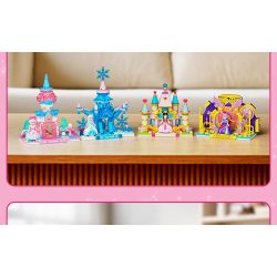 GUDI 9052A 9052B 9052C 9052D YE LUOLI MINI CASTLE 4 MÔ HÌNH bộ đồ chơi xếp lắp ráp ghép mô hình Girl Con Gái