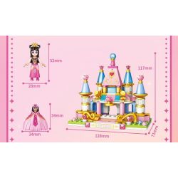 GUDI 9052A 9052B 9052C 9052D YE LUOLI MINI CASTLE 4 MÔ HÌNH bộ đồ chơi xếp lắp ráp ghép mô hình Girl Con Gái