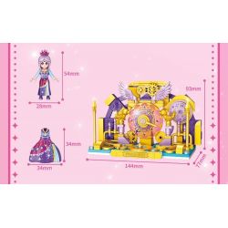 GUDI 9052A 9052B 9052C 9052D YE LUOLI MINI CASTLE 4 MÔ HÌNH bộ đồ chơi xếp lắp ráp ghép mô hình Girl Con Gái