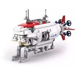 WANGE LIGAO DR.LUCK 3521 TÀU THĂM DÒ LẶN SÂU CÓ NGƯỜI LÁI bộ đồ chơi xếp lắp ráp ghép mô hình Military Army Quân Sự Bộ Đội 412 khối