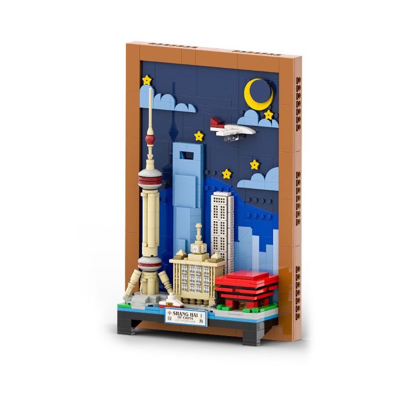 WANGE LIGAO DR.LUCK 4921 DANH THIẾP THÀNH PHỐ THƯỢNG HẢI bộ đồ chơi xếp lắp ráp ghép mô hình Creator Sáng Tạo 509 khối