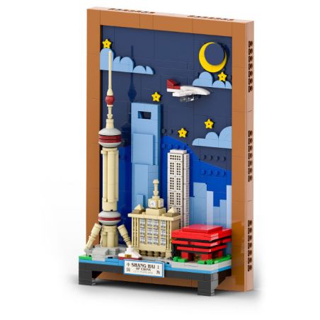 WANGE LIGAO DR.LUCK 4921 DANH THIẾP THÀNH PHỐ THƯỢNG HẢI bộ đồ chơi xếp lắp ráp ghép mô hình Creator Sáng Tạo 509 khối