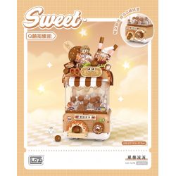 LOZ 1678 Q MÁY GACHA DỄ THƯƠNG CARAMEL POPS bộ đồ chơi xếp lắp ráp ghép mô hình 404 khối