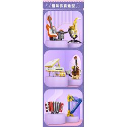 FORANGE FC8133 8133 NHẠC CỤ MINI 6 LOẠI bộ đồ chơi xếp lắp ráp ghép mô hình Creator Sáng Tạo 717 khối