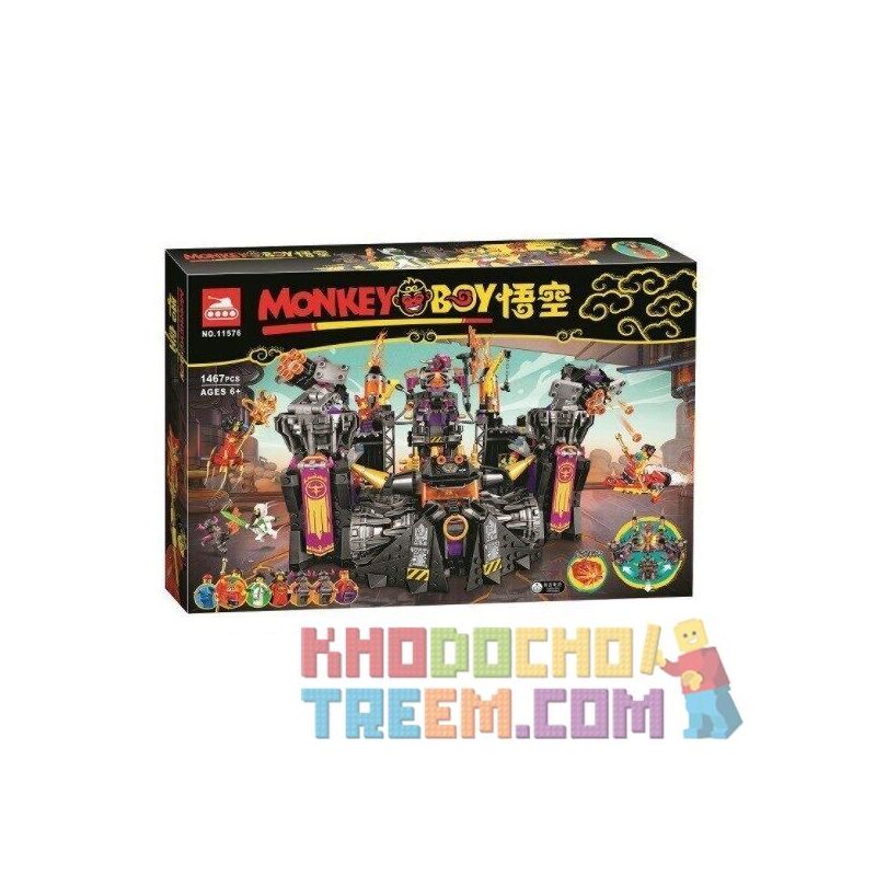 NOT  MONKEYKID THE FLAMING FOUNDRY 80016 TANK 11576 xếp lắp ráp ghép mô hình MONKIE KID CĂN CỨ HỎA LỰC CỦA BULL DEMON KING XƯỞNG ĐÚC RỰC LỬA Tây Du Ký Tôn Ngộ Không 1427 khối