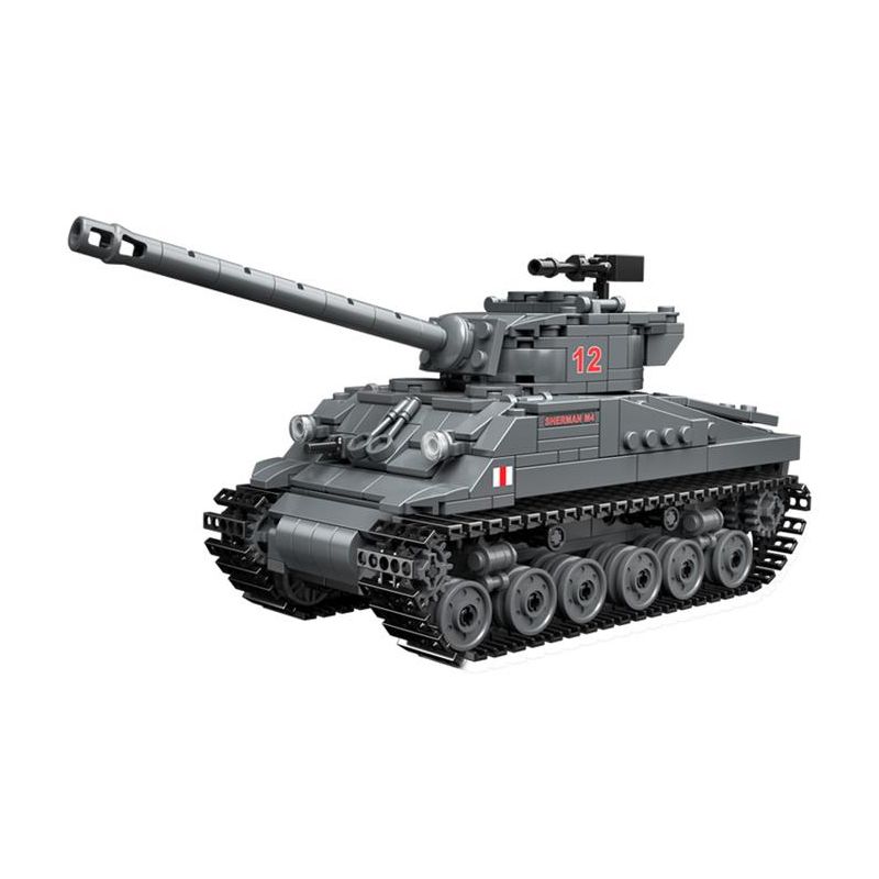 CAYI 6849 XE TĂNG ĐOM ĐÓM SHERMAN M4 bộ đồ chơi xếp lắp ráp ghép mô hình Military Army Quân Sự Bộ Đội