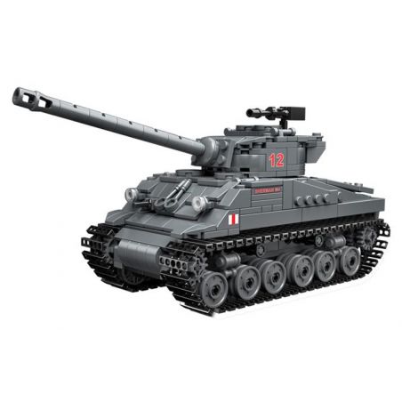CAYI 6849 XE TĂNG ĐOM ĐÓM SHERMAN M4 bộ đồ chơi xếp lắp ráp ghép mô hình Military Army Quân Sự Bộ Đội