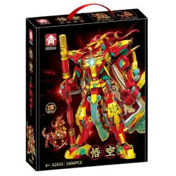 LE YI 62033 HAI PHÉP BIẾN HÌNH NGỘ KHÔNG VÀ KỲ LÂN bộ đồ chơi xếp lắp ráp ghép mô hình 1606 khối