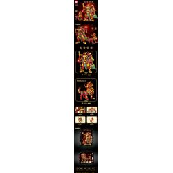 LE YI 62033 HAI PHÉP BIẾN HÌNH NGỘ KHÔNG VÀ KỲ LÂN bộ đồ chơi xếp lắp ráp ghép mô hình 1606 khối