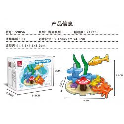 JIESTAR 59056 ĐÁY BIỂN bộ đồ chơi xếp lắp ráp ghép mô hình Creator Sáng Tạo 21 khối