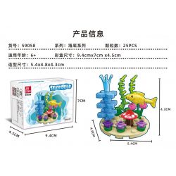 JIESTAR 59058 ĐÁY BIỂN bộ đồ chơi xếp lắp ráp ghép mô hình Creator Sáng Tạo 25 khối